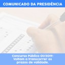 10/02/2022 - Comunicado da Presidência nº 01/2022