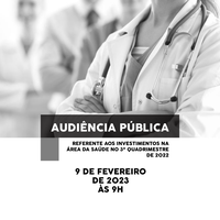 13/01/2023 - Audiência Pública da Saúde