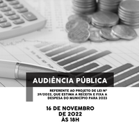 16/11 - Audiência Pública LOA 2023