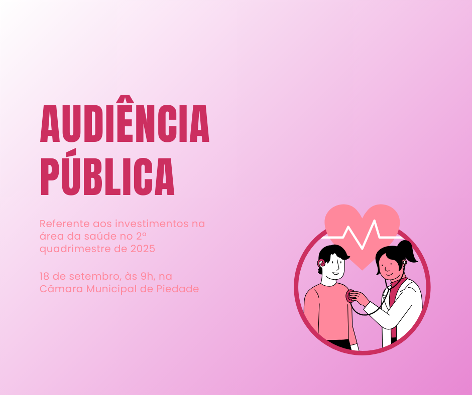 Câmara realiza Audiência Pública da Saúde no próximo dia 18.
