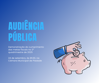 Câmara realizará Audiência de Metas Fiscais nesta quarta-feira.