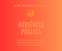 Câmara realizará Audiência Pública das Metas Fiscais em 19 de fevereiro.