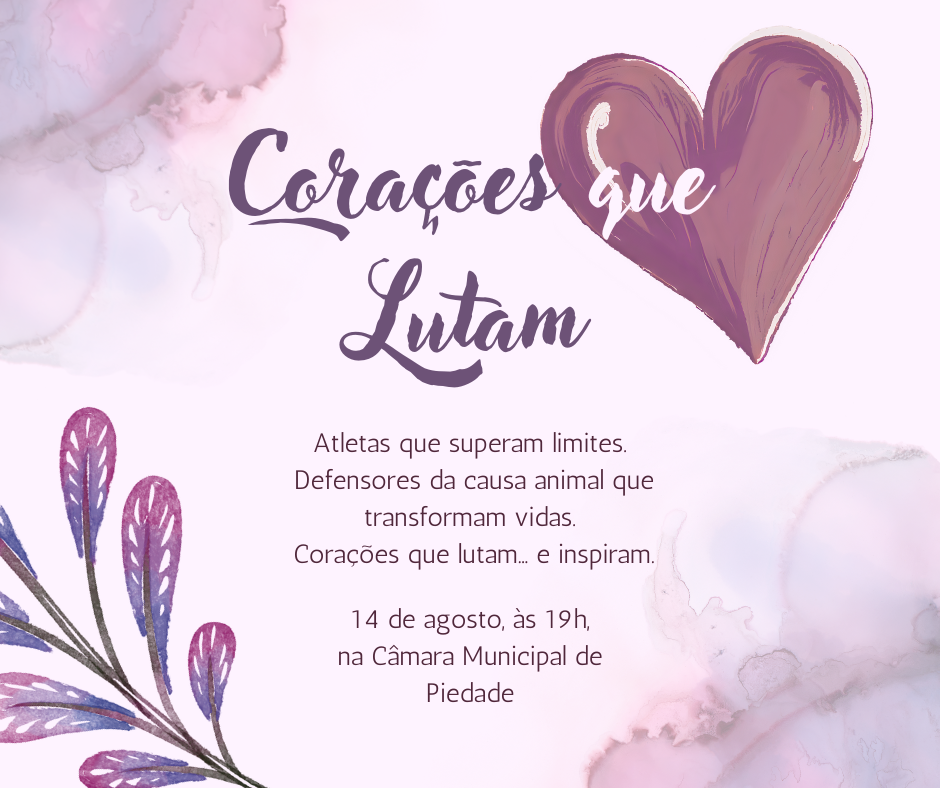 Corações que Lutam: Câmara prepara cerimônia para homenagear atletas e defensores da Causa Animal.