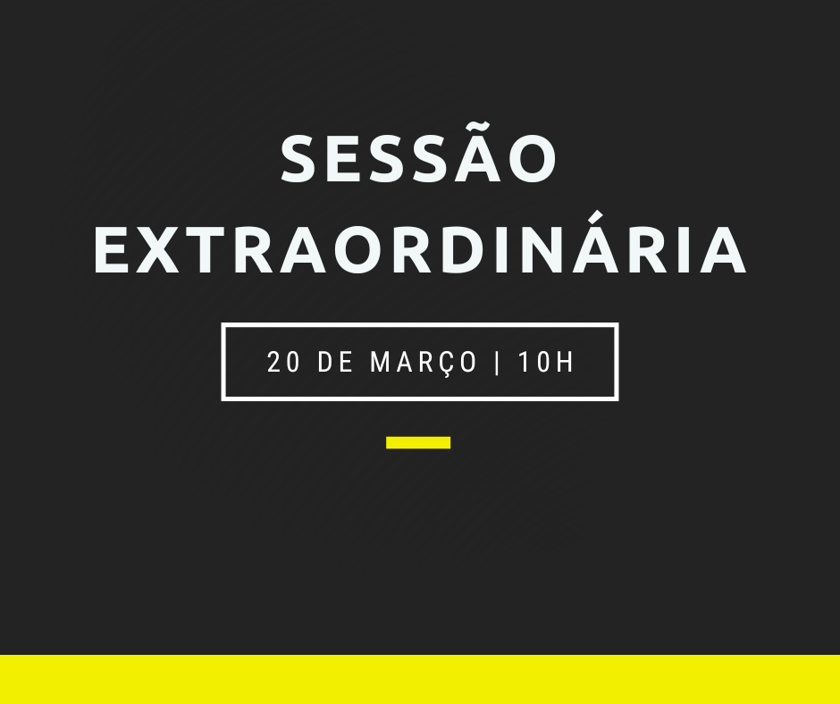 Presidente convoca sessão extraordinária para a manhã desta quinta-feira.